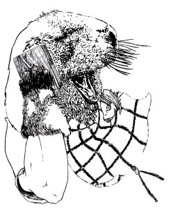 dessin loutre au telephone 2010