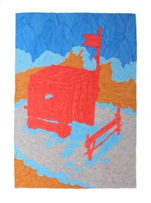 dessin cabane rouge complet